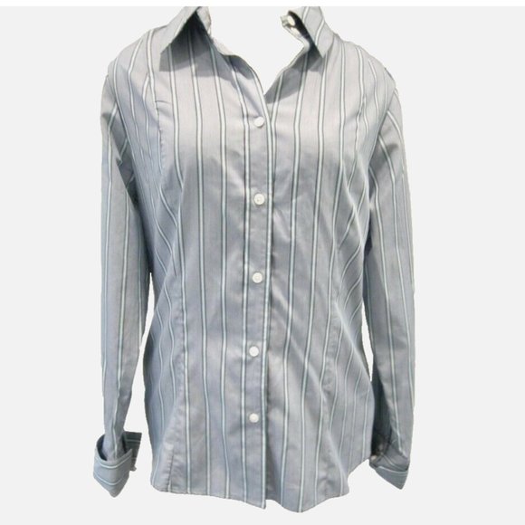 NWT $89 P10 PENDLETON blue turquoise navy COTTON+SILK button down TUNIC shirt - Picture 1 of 9